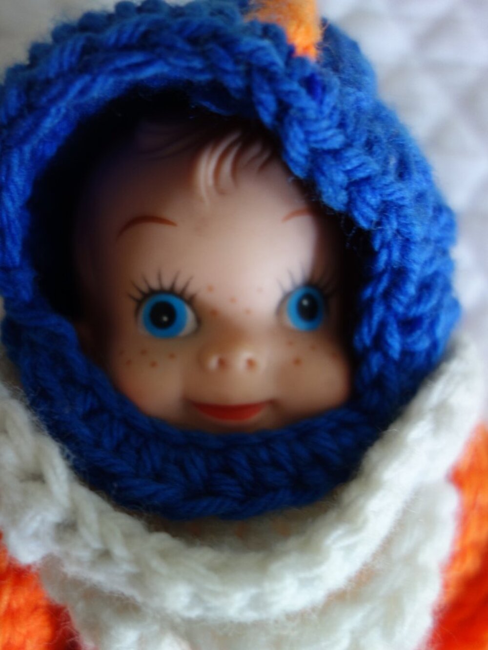 Vntg 3 Denver Broncos handmade crochet dolls - Picture 4 of 6